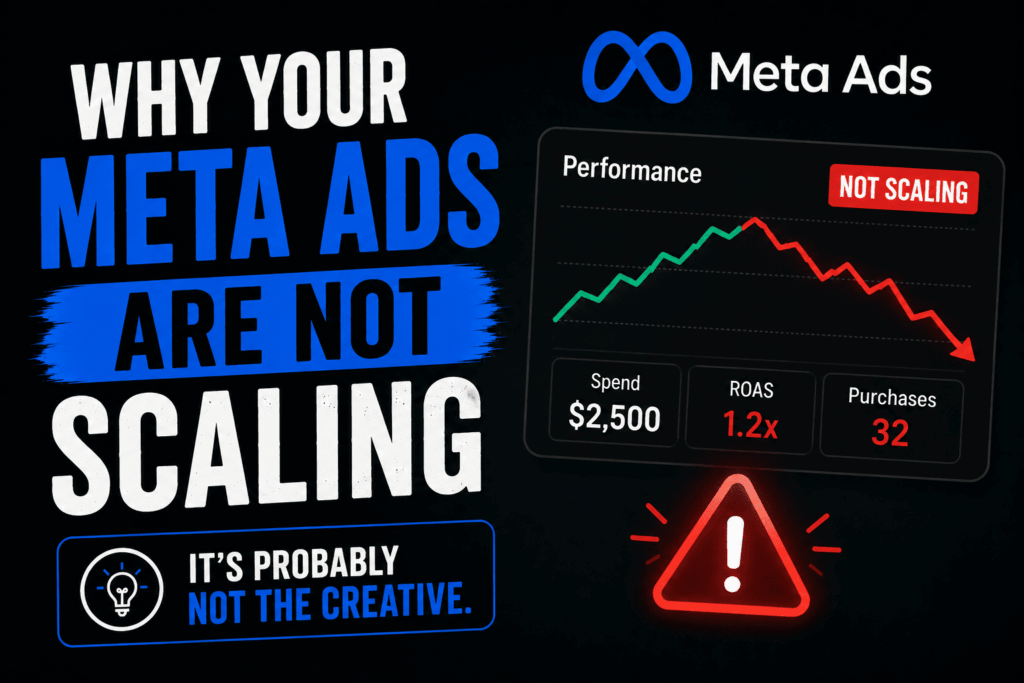 Why Your Meta Ads Are Not Scaling (And It’s Probably Not The Creative)