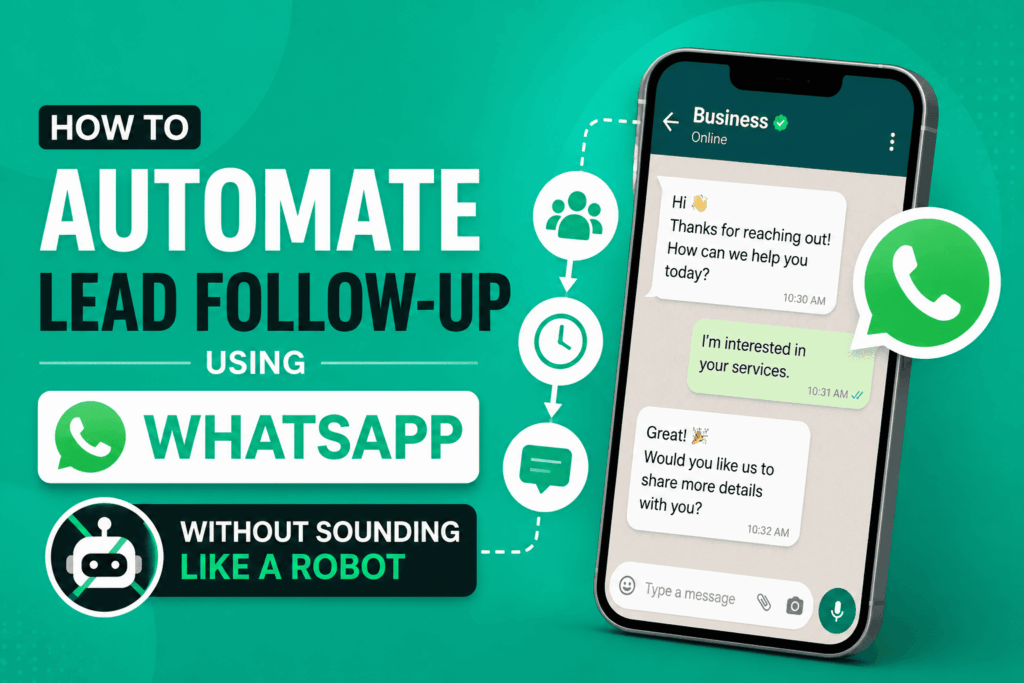 How To Automate Lead Follow-Up Using WhatsApp (Without Sounding Like A Robot)