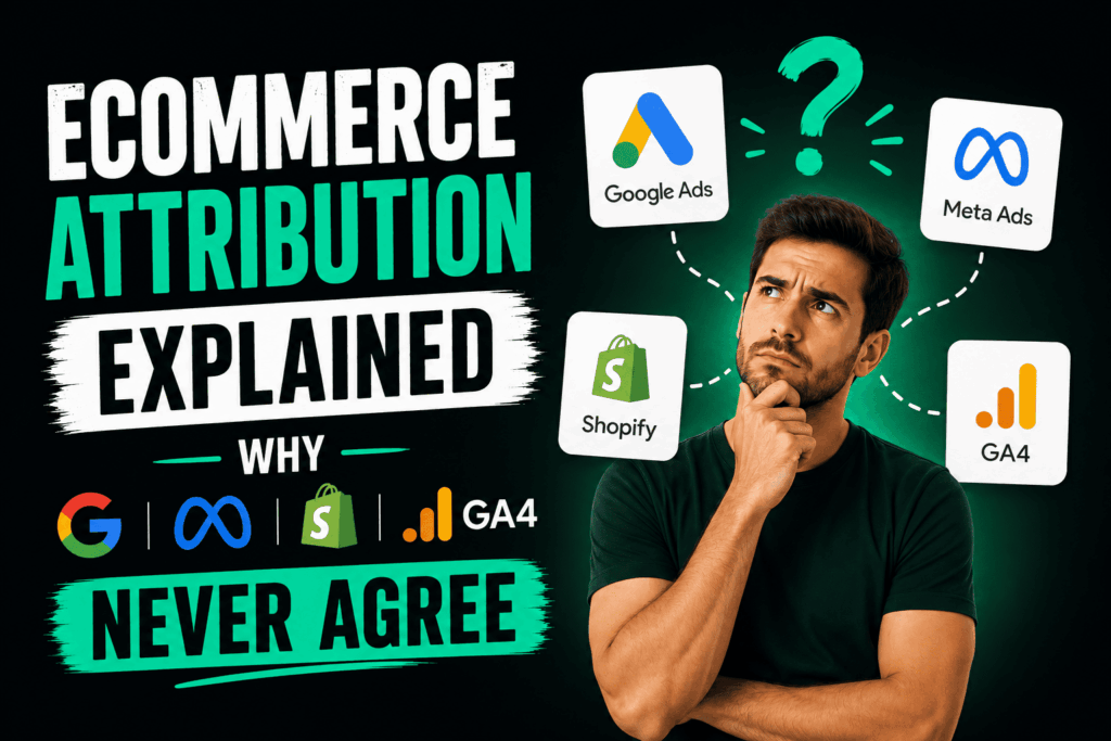 Ecommerce Attribution Explained: Why Google, Meta, Shopify & GA4 Never Agree